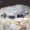 1-1 Blue Sapphire & Diamond Earrings