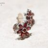 Garnet Flower Earring