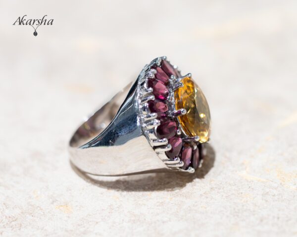 Rhodolite & Citrine Ring