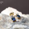 2-1 Blue Sapphire and White Sapphire Earrings