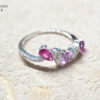 Pink Sapphire & Diamond Ring