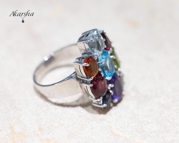 Multi-Coloured stone Ring