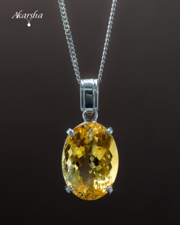 Citrine Oval Pendent