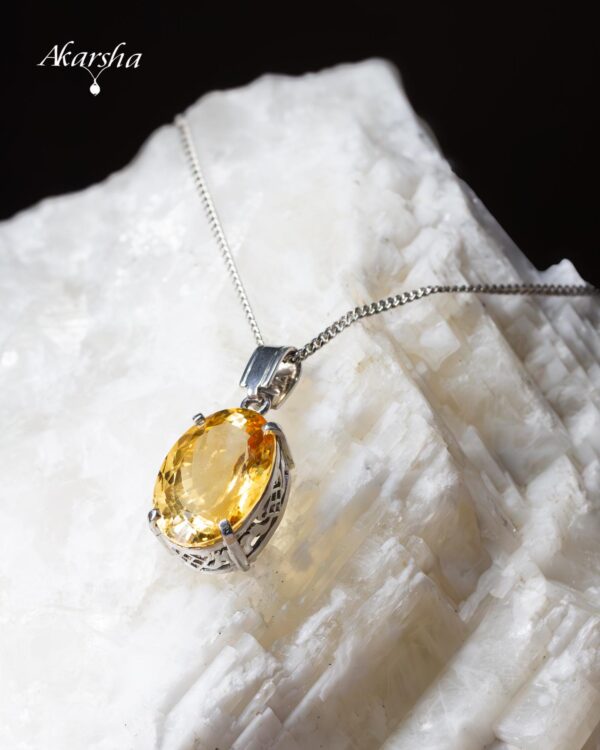 Citrine Oval Pendent