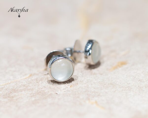 Oval Moonstone Studs