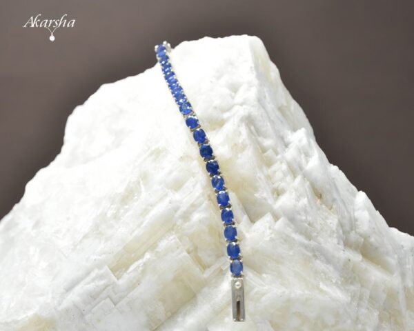 Blue Sapphire Silver Bracelets