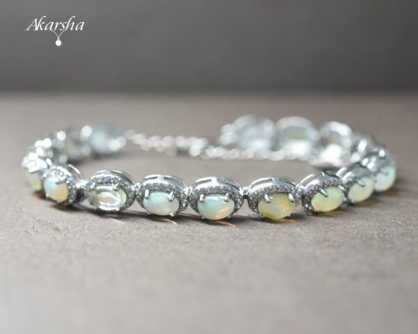 Opal Silver Bracelet