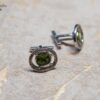Peridot Silver Cufflinks