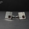 Garnet Silver Cufflinks