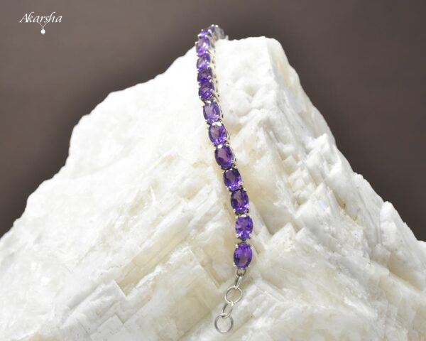 Amethyst Silver Bracelet