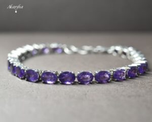 Amethyst Silver Bracelet