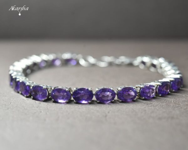 Amethyst Silver Bracelet