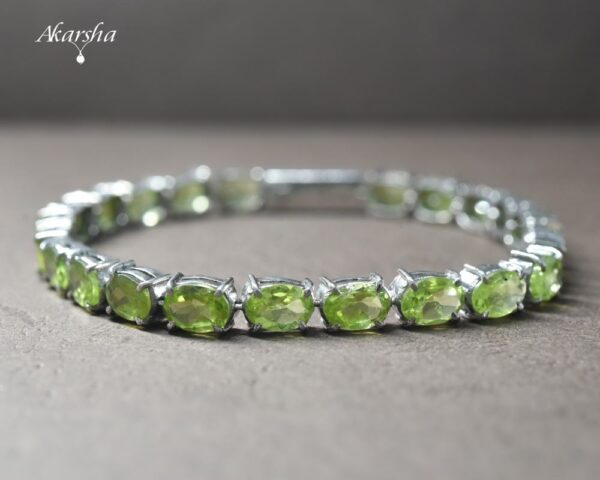 Peridot Silver Bracelet