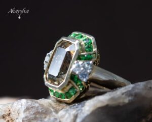 Tsavorite & Tourmaline Ring