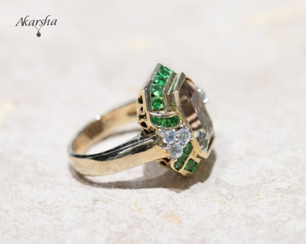 Tsavorite & Tourmaline Ring