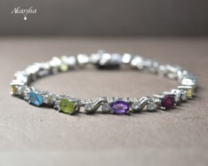 Multi-Colour Silver Bracelet
