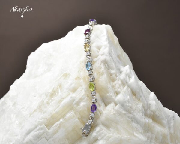 Multi-Colour Silver Bracelet