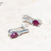 Ruby & White Sapphire Earrings