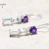 Amatheyst & White Topaz Earrings