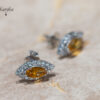 8-2 citrine&WTearrings