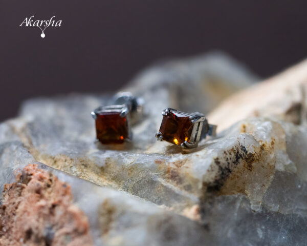 Hesonite Garnet Studs