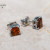 Hesonite Garnet Studs