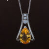 1-1 Citrine & White Topaz Pendant