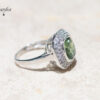 11-2 Green Tourmaline & White Sapphire Ring