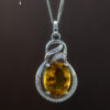 Citrine Oval Cluster Pendant