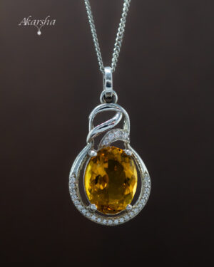Citrine Oval Cluster Pendant