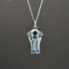 9-1 Blue Sapphire Elephant Pendant