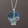 Multi-colour Sapphire Pendant