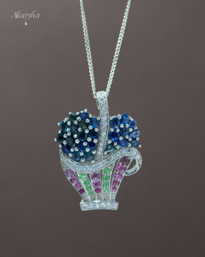 Multi-colour Sapphire Pendant