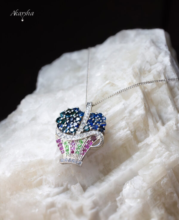 Multi-colour Sapphire Pendant