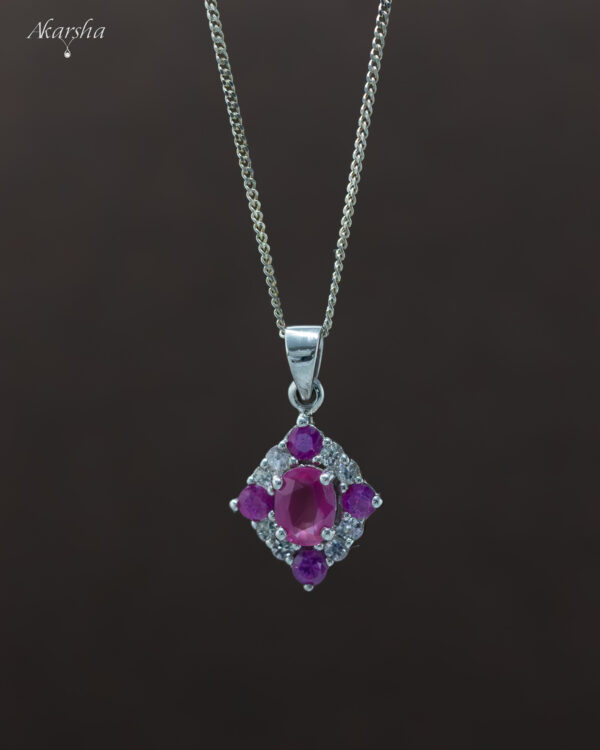 Ruby & White Sapphire Pendant