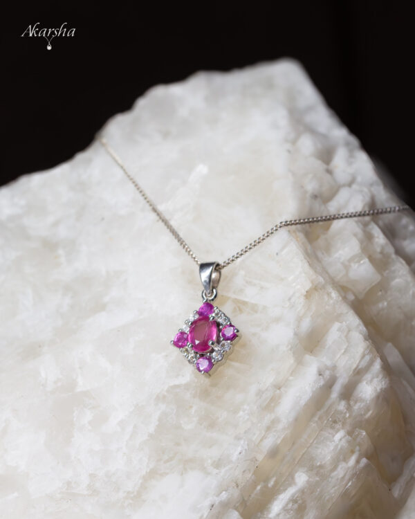 Ruby & White Sapphire Pendant